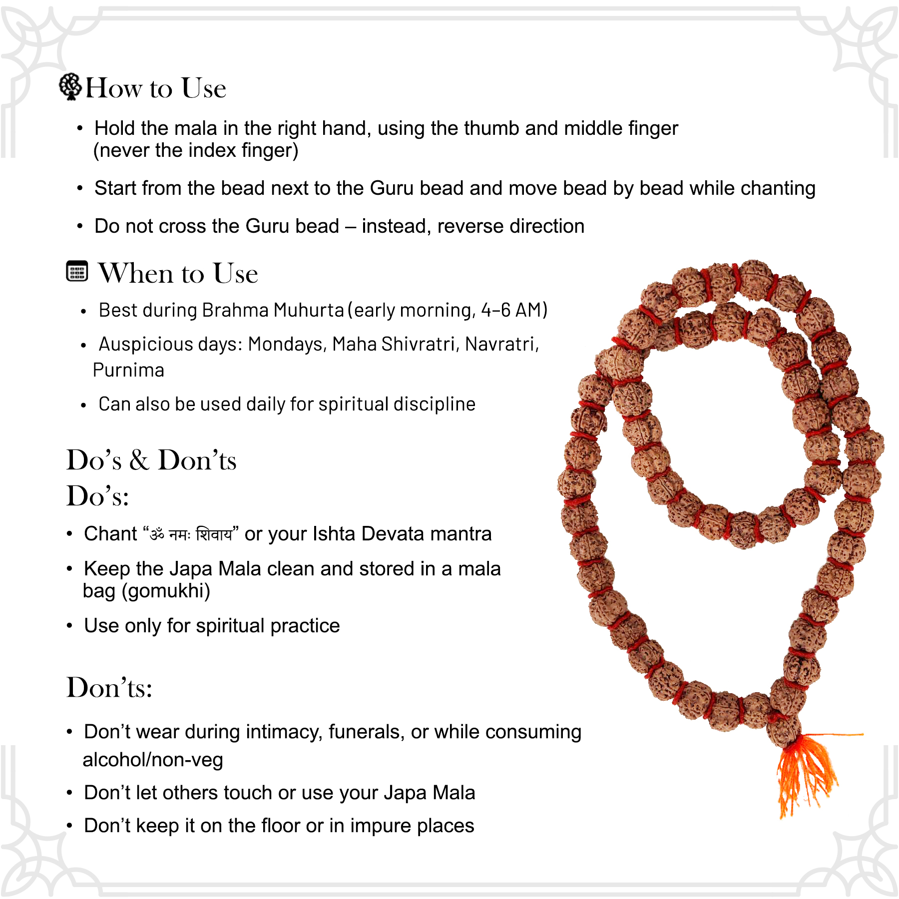Rudraksha Japa Mala