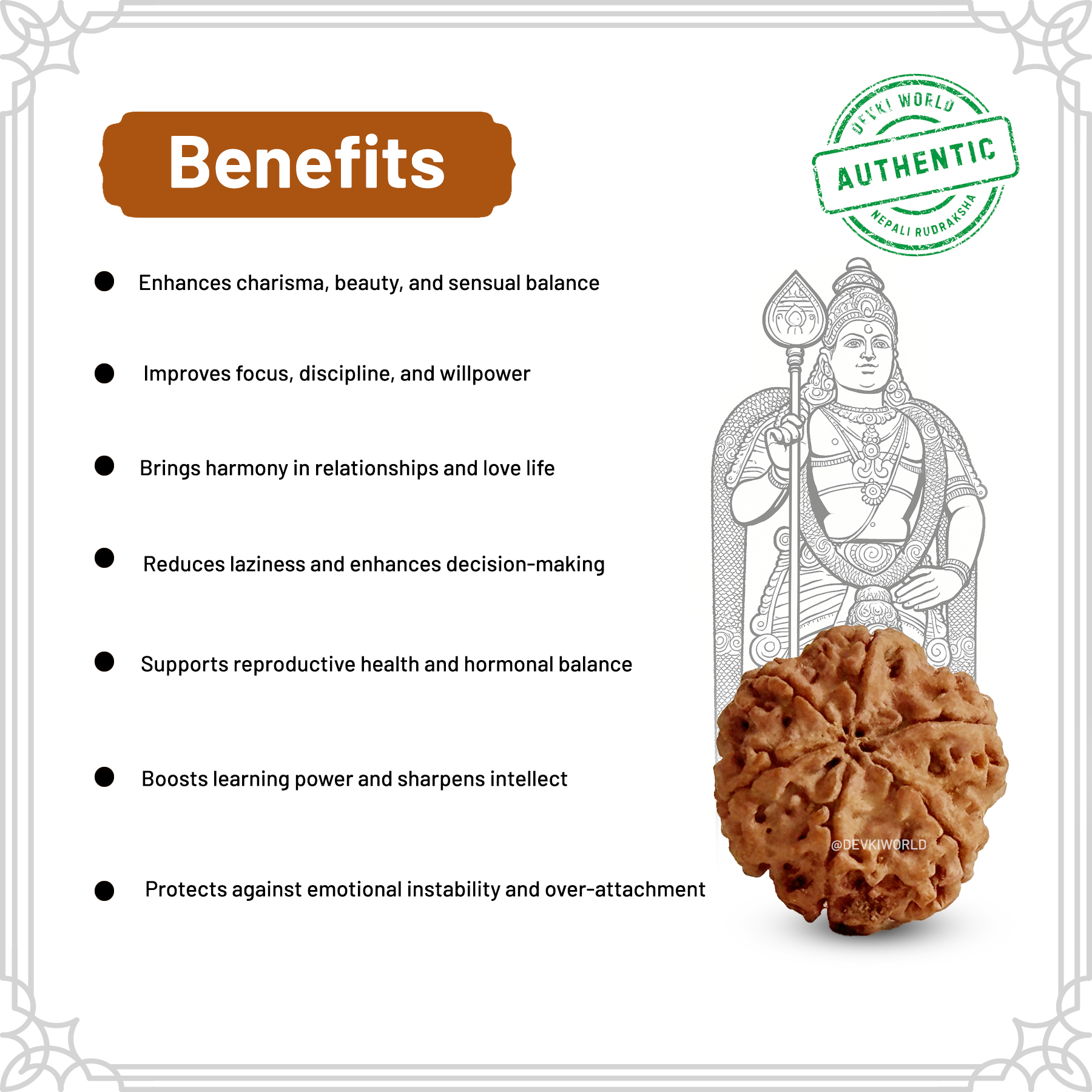 6 Mukhi Rudraksha
